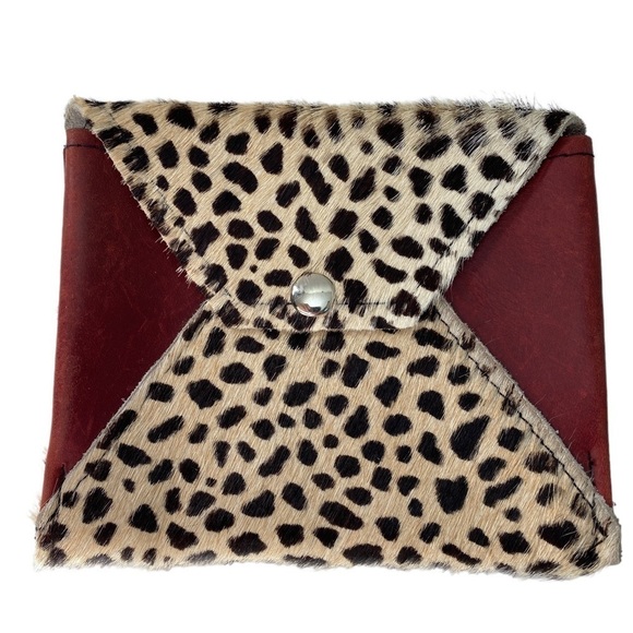 Mini Pouch Bag Leather/Cowhair Case - Picture 1 of 7